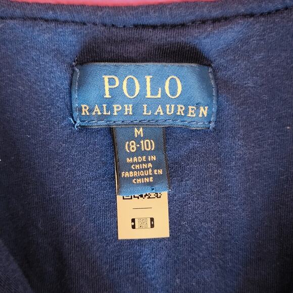 Polo Ralph Lauren High Pile Fluffy Feece Pullover Zip Girls Medium 8-10 - Picture 3 of 4